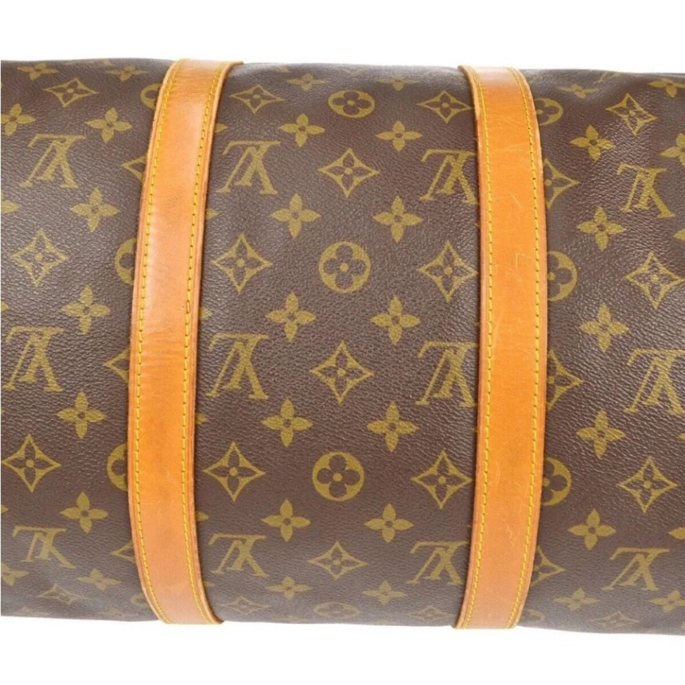 Louis Vuitton Travel Bag Keepall Bandouliere 55 Brown Monogram - Picture 3 of 10